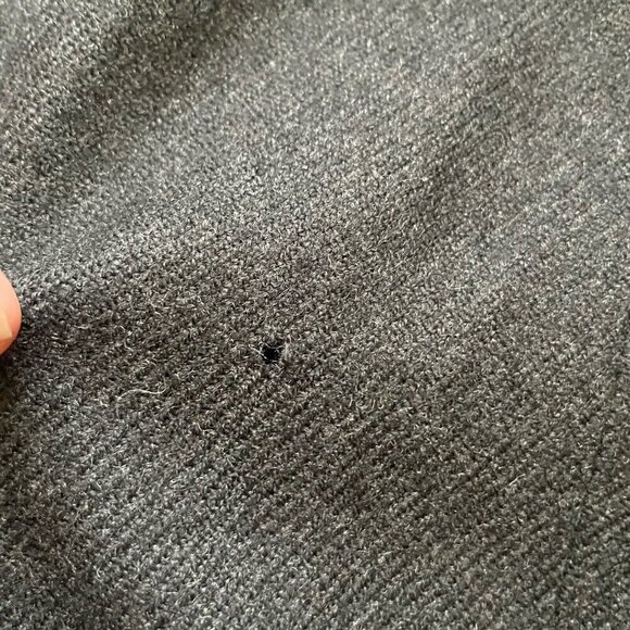 Oscar de la Renta Mens Blazer 43R Charcoal Gray Wool Flannel Two Button Jacket - Picture 9 of 11